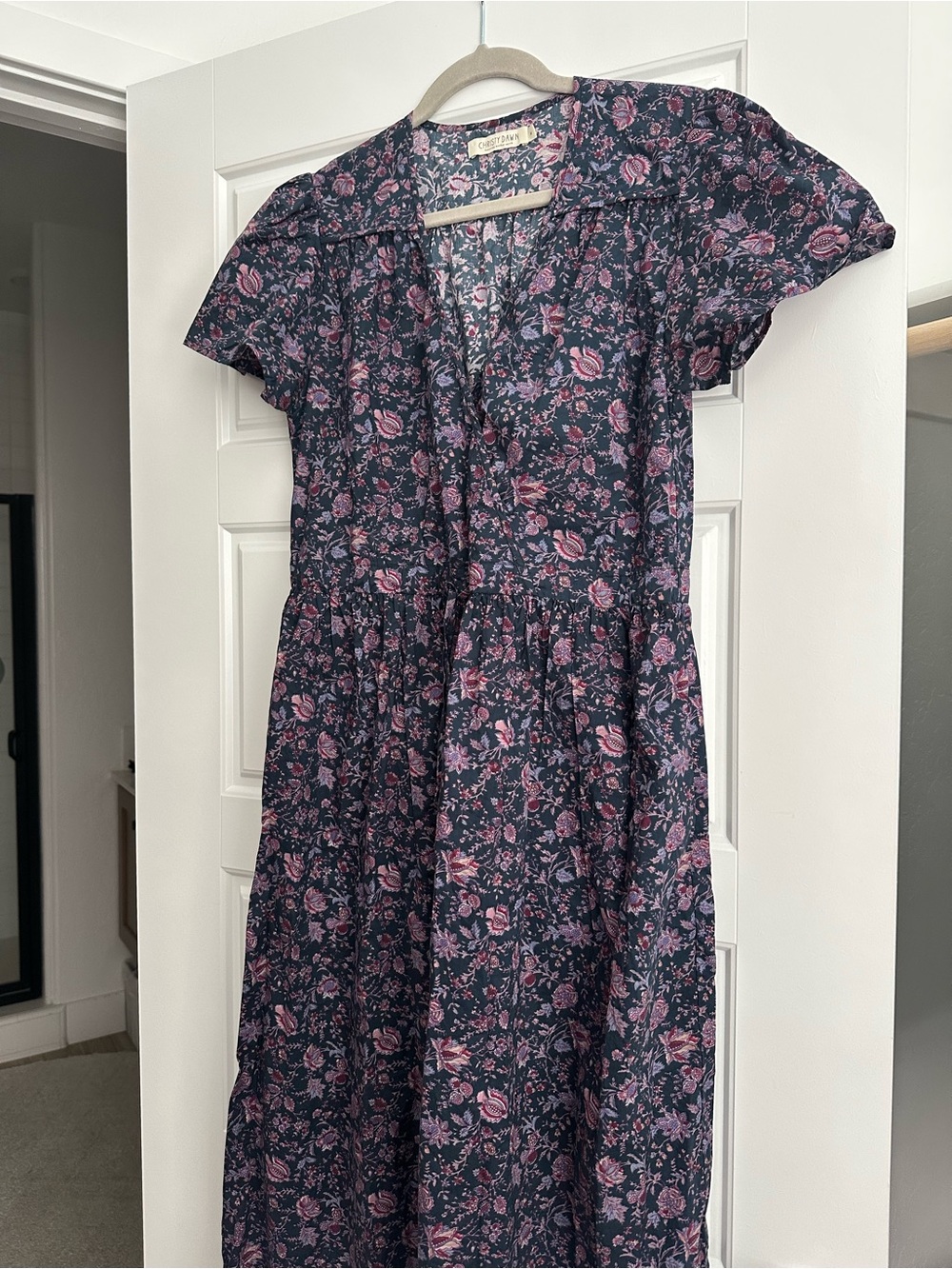 Christy Dawn simple dawn dress in blooming pomegranate